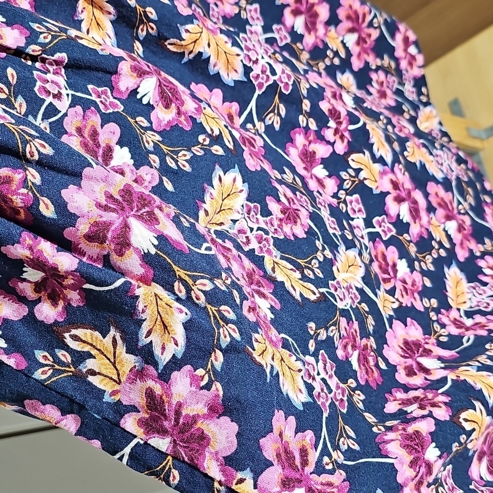 Old Navy Sun Dress. Floral Spaghetti Strap Dress. Size Small. Linen/rayon Cruise - Picture 3 of 12
